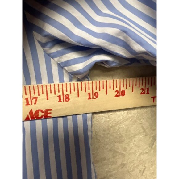 Vineyard Vines Blue White Stripe Blouse Bell Sleeve Women's Small 100% Cotton - Picture 8 of 9